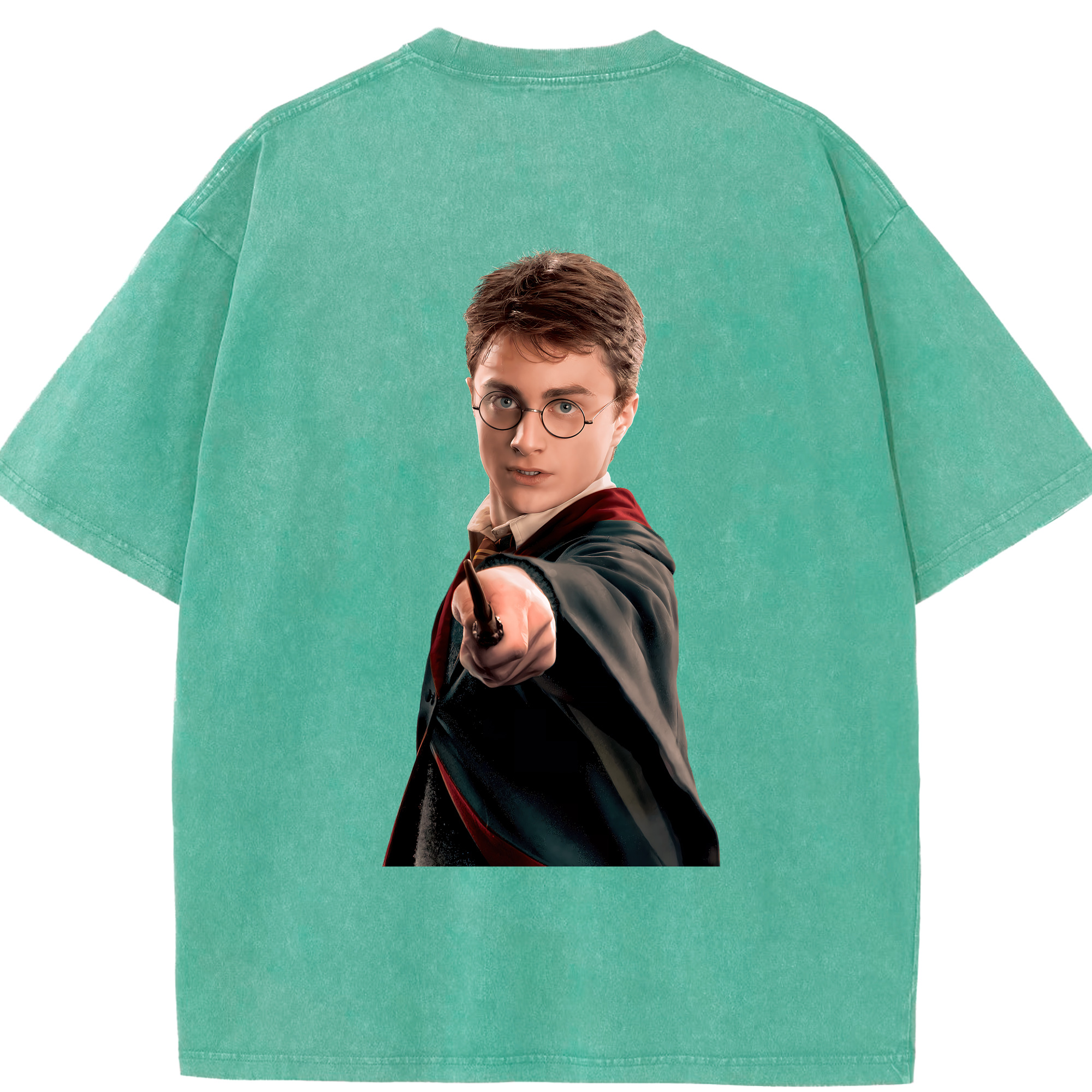 （画像用） Harry Potter ハリー・ポッターシリーズ 綿100% ヴィンテージ風 半袖Tシャツ（背面プリント）